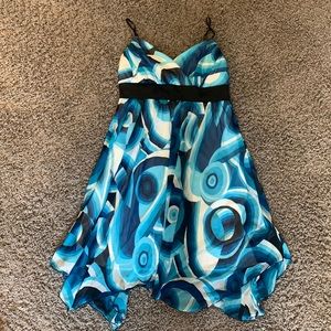 Le Chateau dress, size: Small, Multi-coloured - Blues, white, black